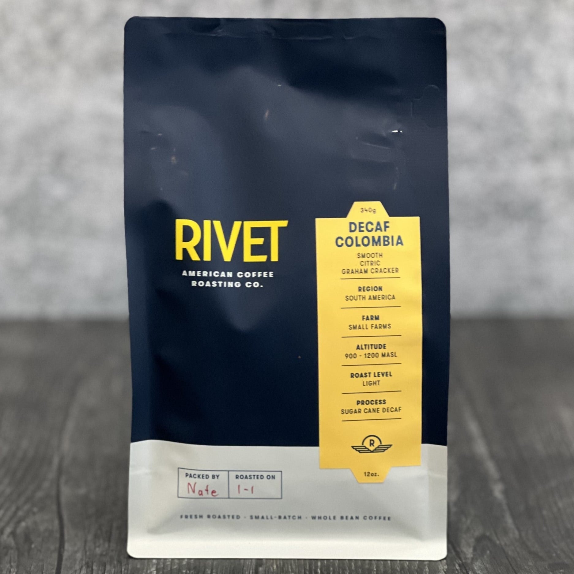 Decaf Colombia Sugar Cane Process Whole Bean Coffee Rivet Coffee decaf-colombia-sugar-cane-process-whole-bean-coffee-rivet-coffee